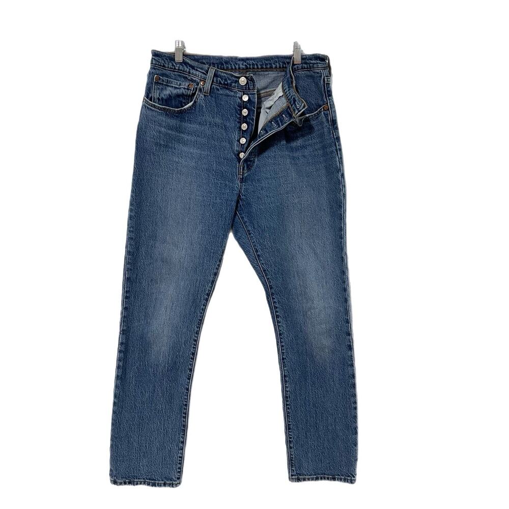 Levi’s Men’s Blue Jeans Denim 501 31x30 Button Fly Straight Leg Medium Wash